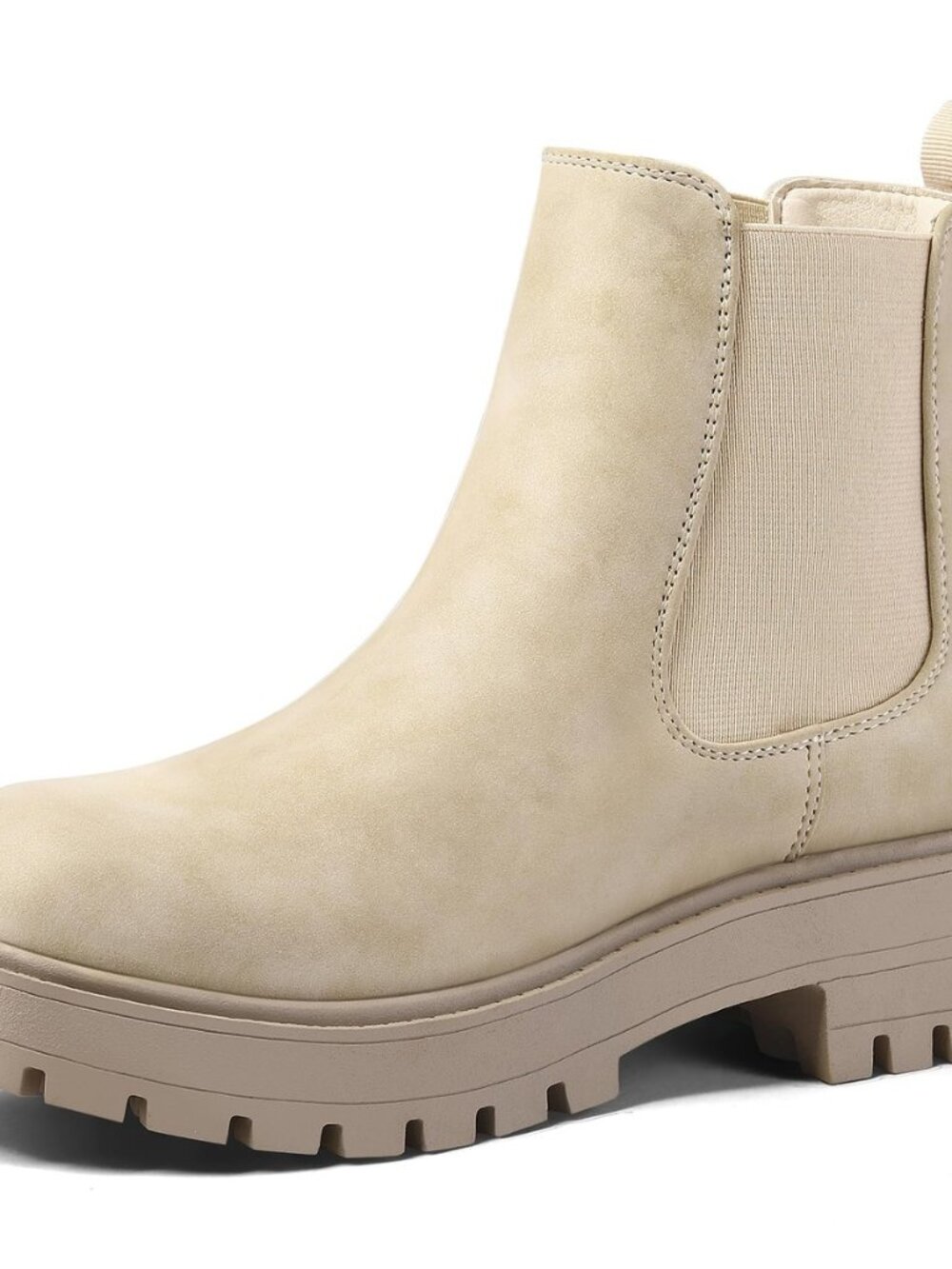 Women's Chelsea Boots Low Heel Slip On Elastic Ankle Booties